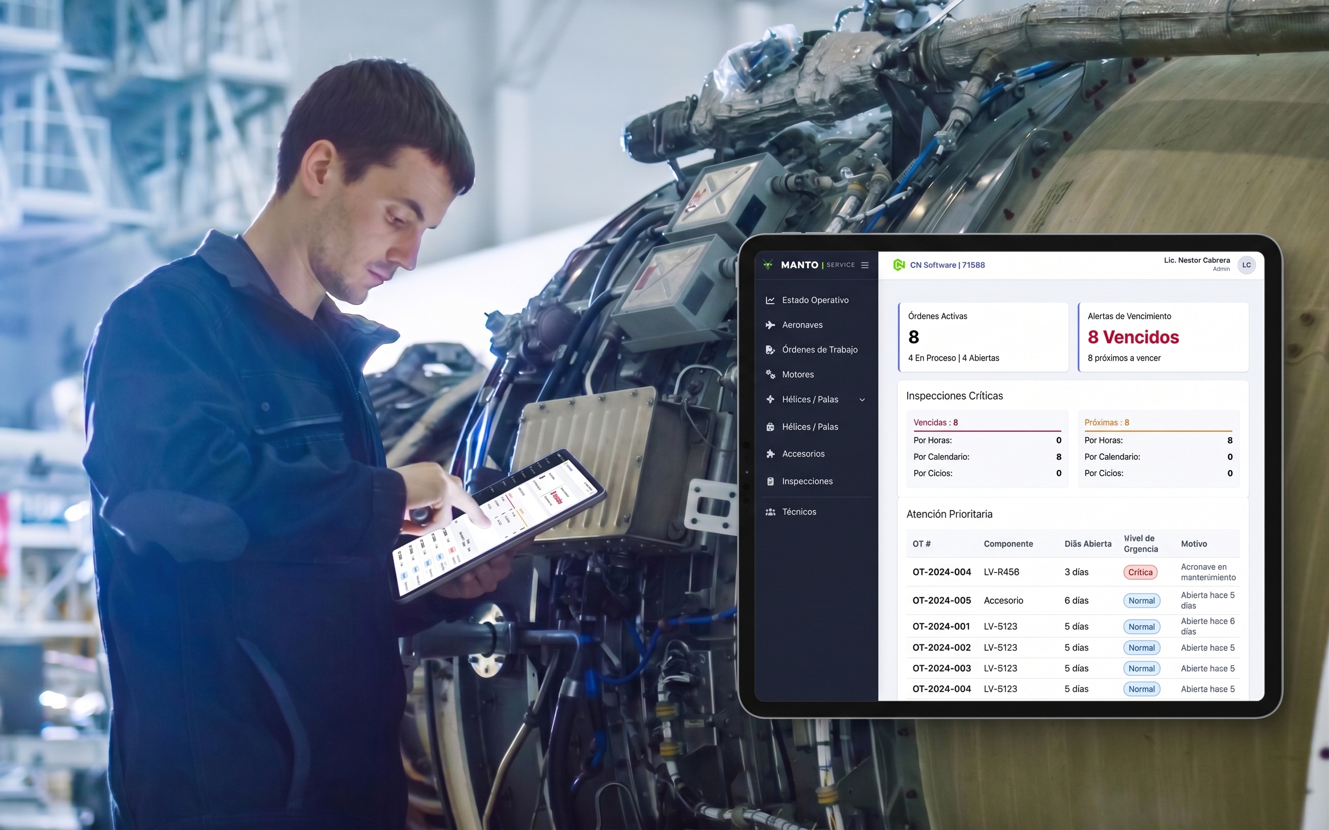 Manto Service (Software de Gestión de Talleres Aeronáuticos)